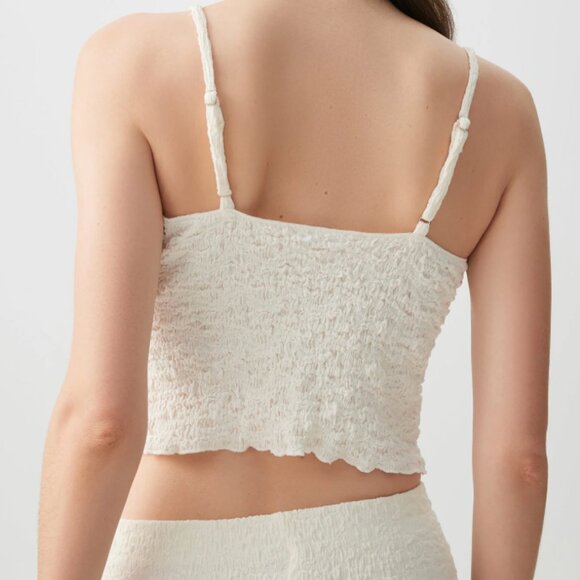 NEW Tie Front Textured Tank Top - Picture 7 of 8